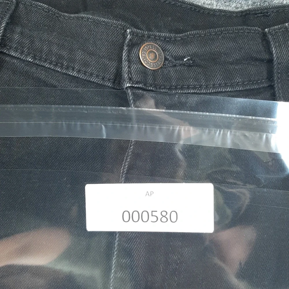 Levi's 505 Regular Fit Mens 40X30 Straight Denim Black Cotton Blend Jeans Pants